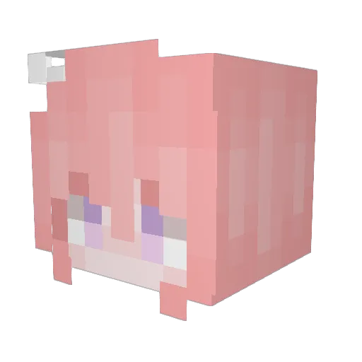 Mebiusinfinite Minecraft avatar head, 3D render