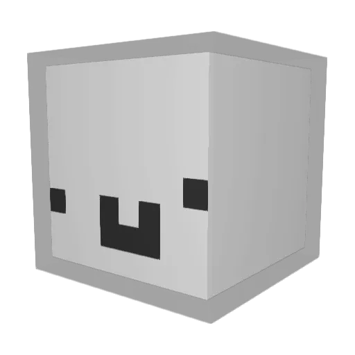 Mebiy Minecraft avatar head, 3D render