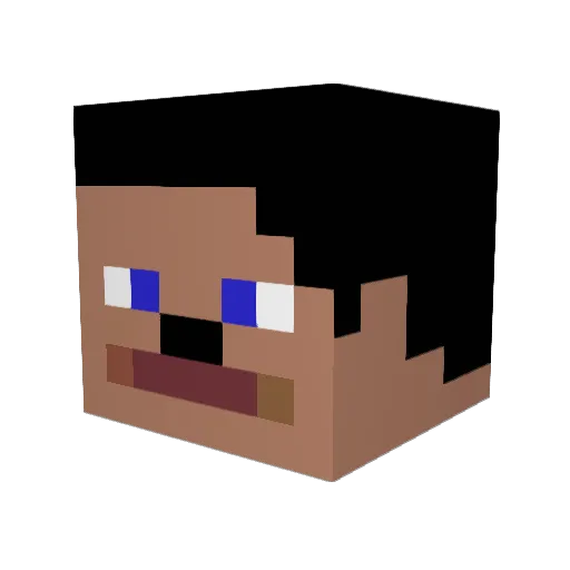 MecLouche Minecraft avatar head, 3D render