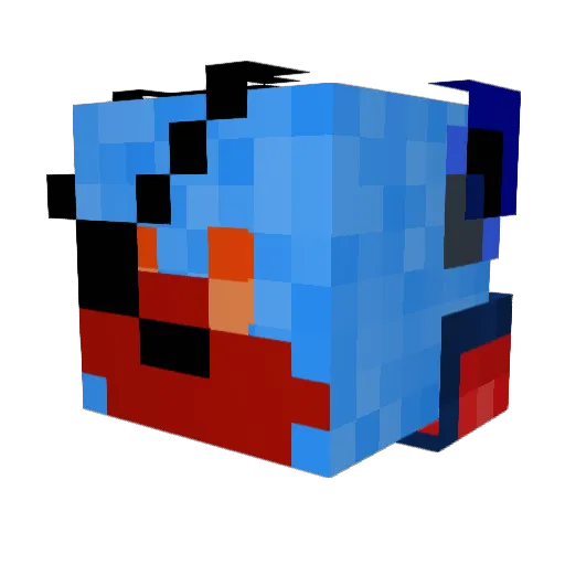 Mecabuyte Minecraft avatar head, 3D render