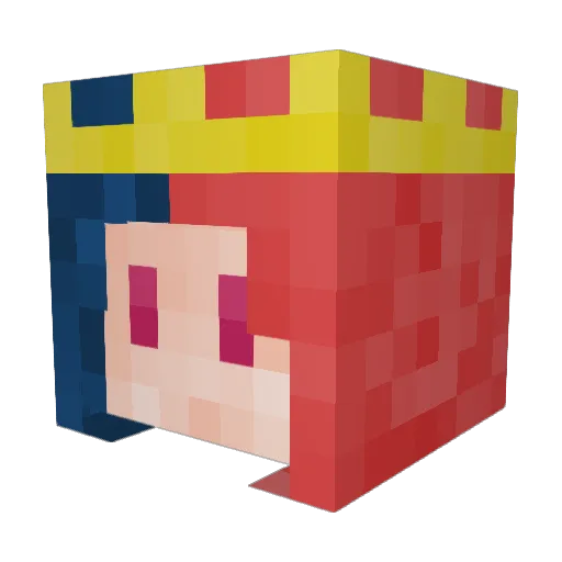 Mecadragoon Minecraft avatar head, 3D render