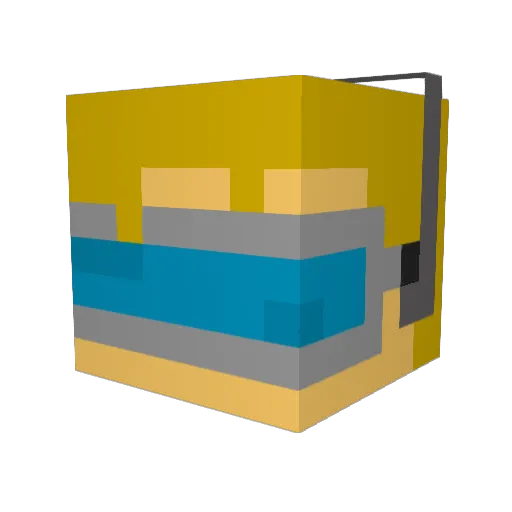 Mecha3000 Minecraft avatar head, 3D render