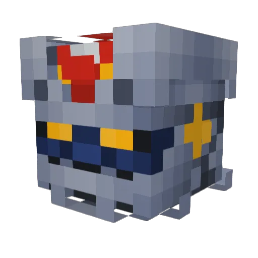 MechaDeka Minecraft avatar head, 3D render