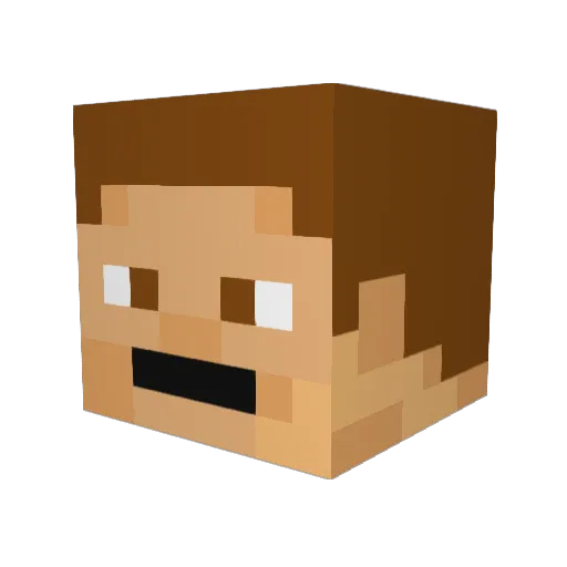 MechaKnight900 Minecraft avatar head, 3D render