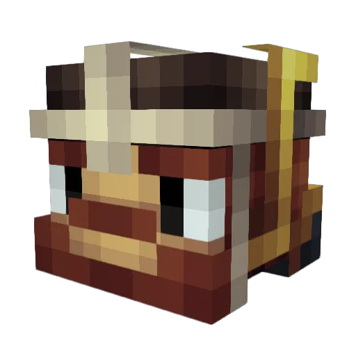 MechaManZX Minecraft avatar head, 3D render