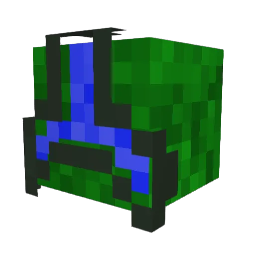 MechaMando Minecraft avatar head, 3D render