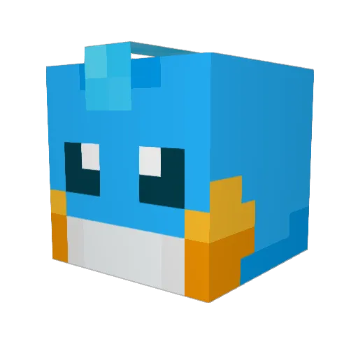 MechaNC Minecraft avatar head, 3D render