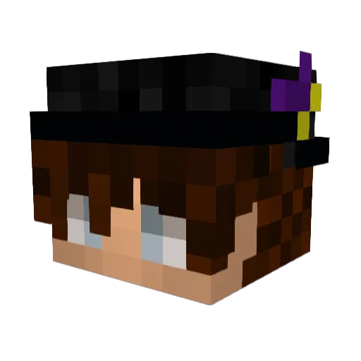 MechaNinox Minecraft avatar head, 3D render