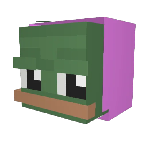 MechaOlive Minecraft avatar head, 3D render
