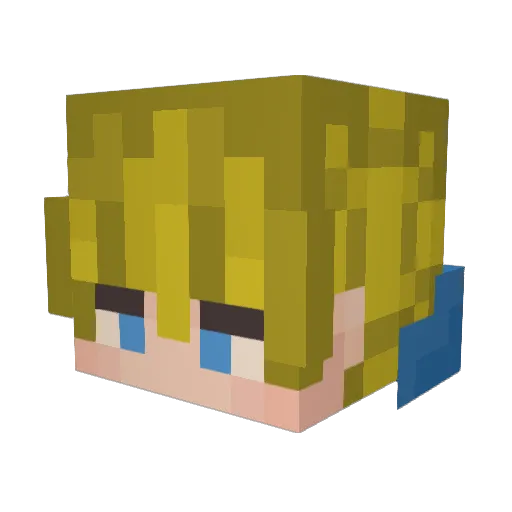 MechaTech Minecraft avatar head, 3D render