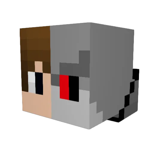 MechaTyrant Minecraft avatar head, 3D render