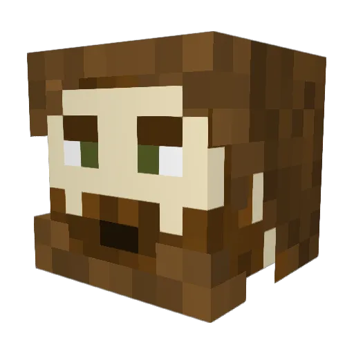 Mecha_Warg Minecraft avatar head, 3D render