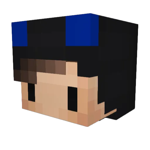 Mechaaanic Minecraft avatar head, 3D render