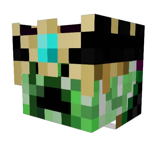 Mechagod2 Minecraft avatar head, 3D render