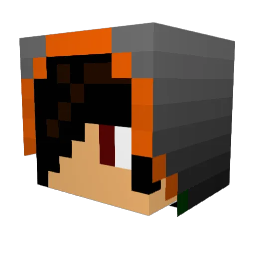 Mechalt2 Minecraft avatar head, 3D render