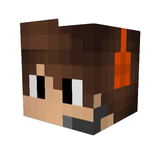 MechanicRU Minecraft avatar head, 3D render