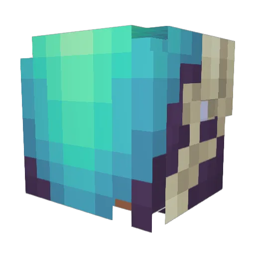 MechanicalBeing Minecraft avatar head, 3D render
