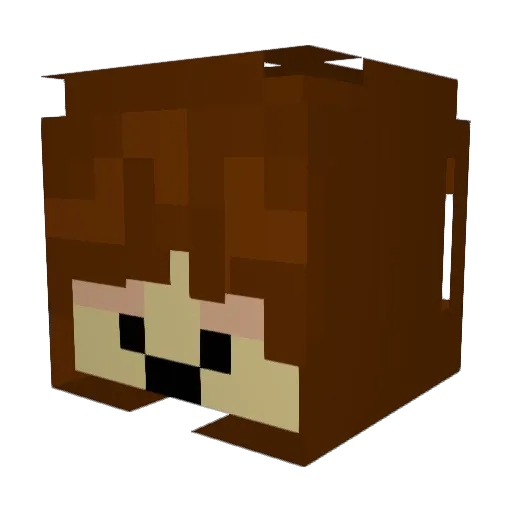 MechanicalCandle Minecraft avatar head, 3D render