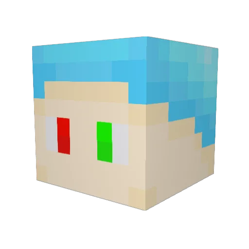 MechanicalEyes7 Minecraft avatar head, 3D render