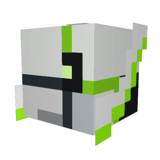 MechanicalHorror Minecraft avatar head, 3D render