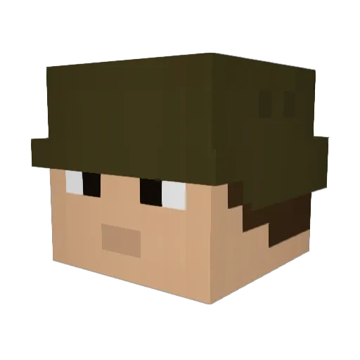 Mechaniclevi Minecraft avatar head, 3D render