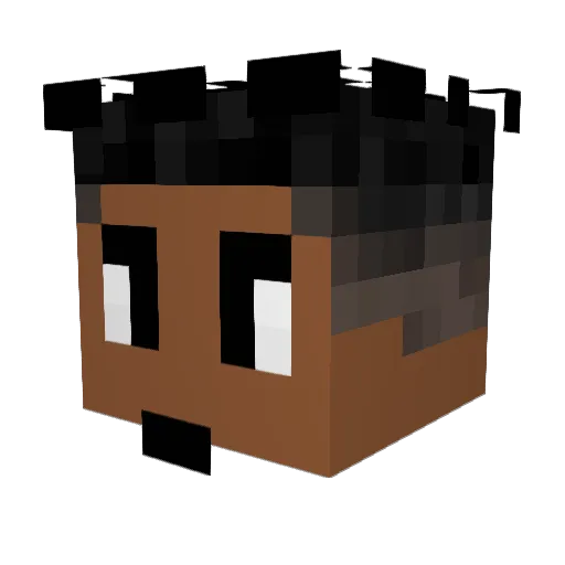 Mechanikpatrys Minecraft avatar head, 3D render