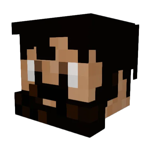 Mechaonion Minecraft avatar head, 3D render