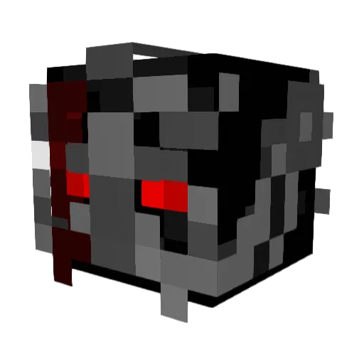 Mechass Minecraft avatar head, 3D render