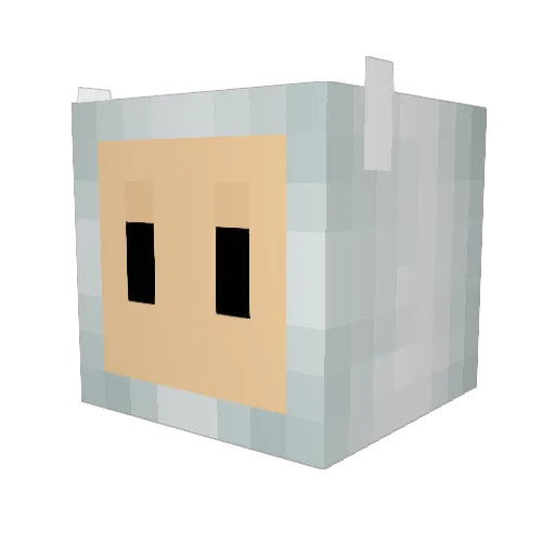 Mechatomics Minecraft avatar head, 3D render