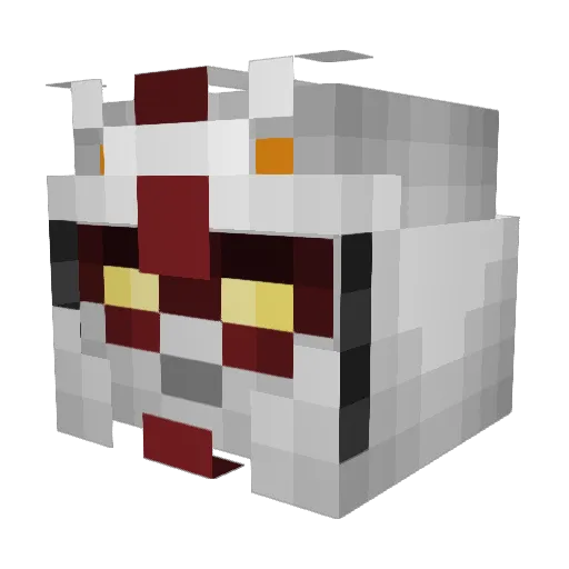 Mechatronis Minecraft avatar head, 3D render