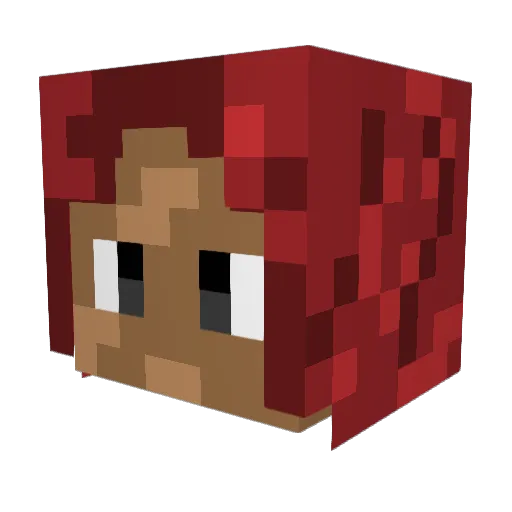 Mechi08 Minecraft avatar head, 3D render