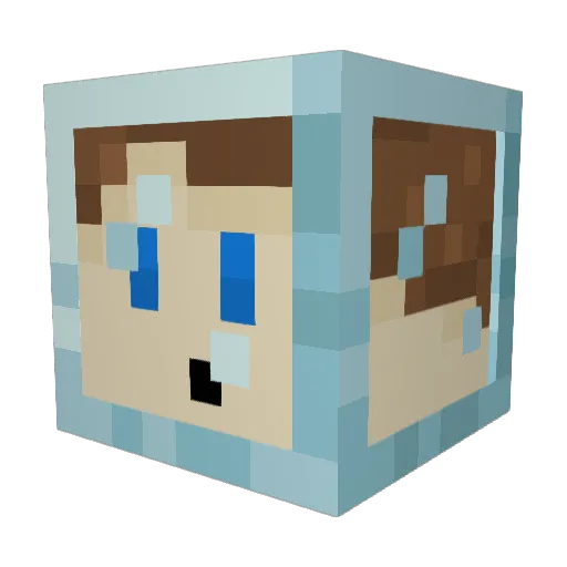 Mechinaria Minecraft avatar head, 3D render