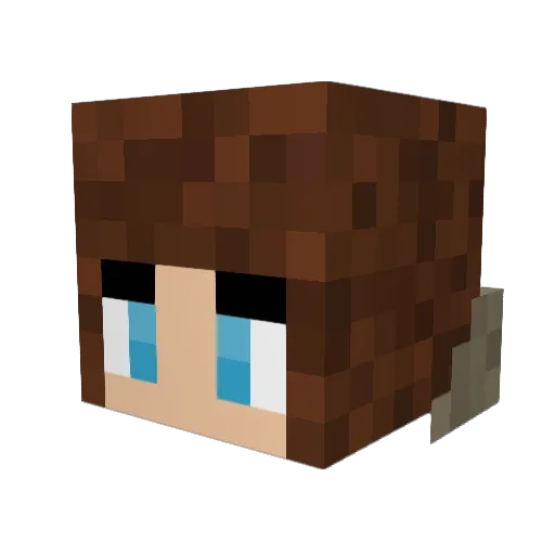Mechputer Minecraft avatar head, 3D render