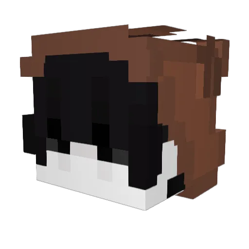 Mechu Minecraft avatar head, 3D render