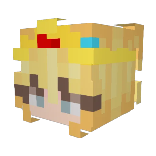 MeckFor Minecraft avatar head, 3D render