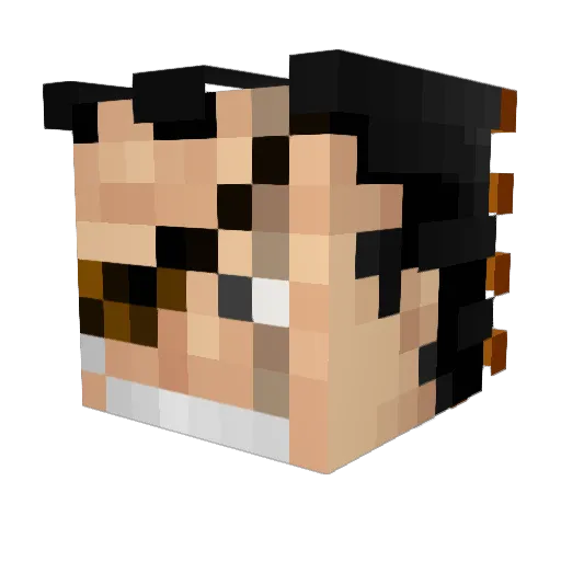 Mecka_Zaraki Minecraft avatar head, 3D render