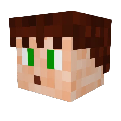 Meckanix Minecraft avatar head, 3D render