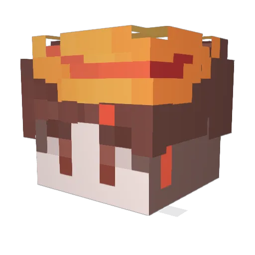 Meco_ Minecraft avatar head, 3D render