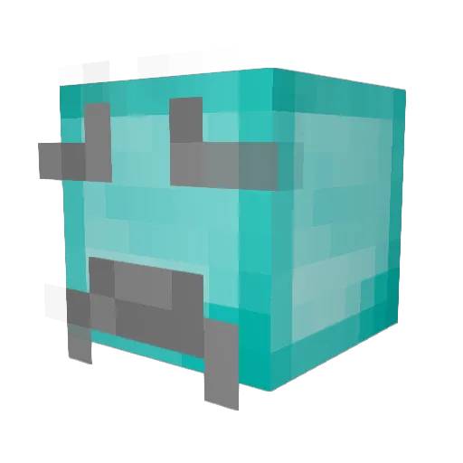 Mecran Minecraft avatar head, 3D render