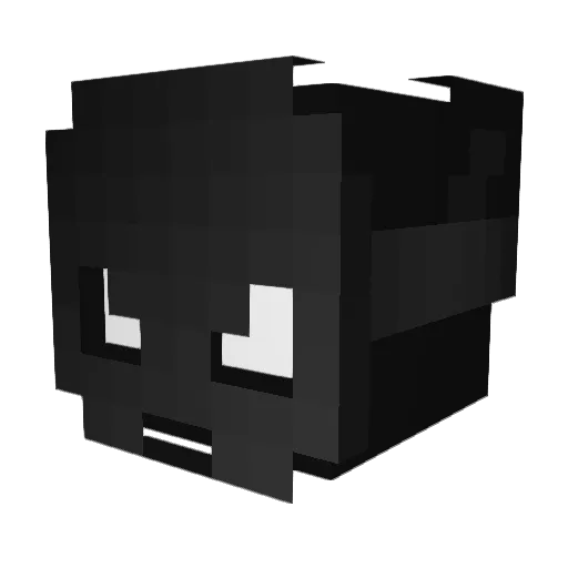 Mecratus Minecraft avatar head, 3D render