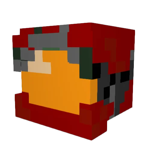 Mecter Minecraft avatar head, 3D render