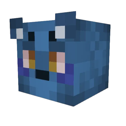 Mecx7 Minecraft avatar head, 3D render