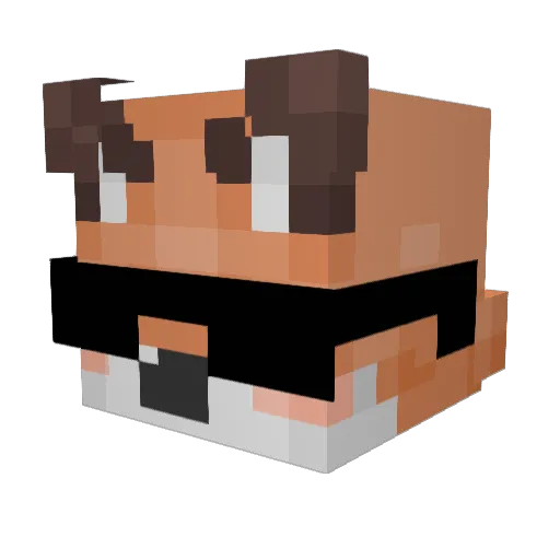MedFOXy Minecraft avatar head, 3D render
