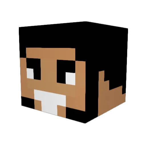 Medachairtb Minecraft avatar head, 3D render