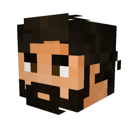 Medainda Minecraft avatar head, 3D render