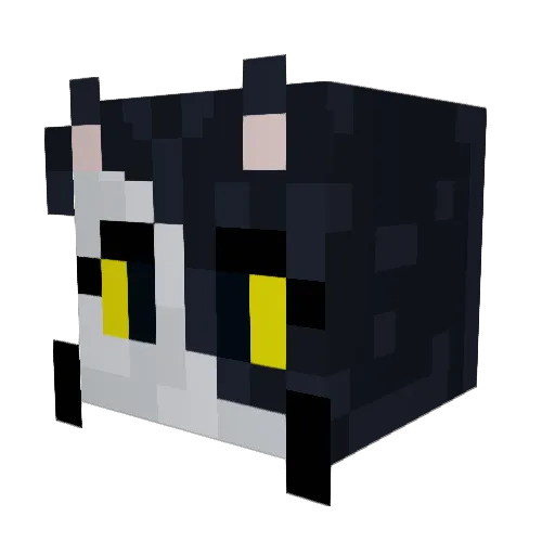 Medalorian Minecraft avatar head, 3D render