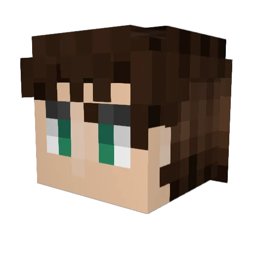 MediGu Minecraft avatar head, 3D render