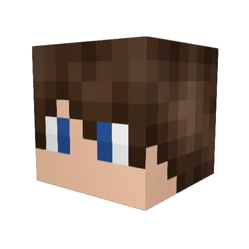 MediMike Minecraft avatar head, 3D render