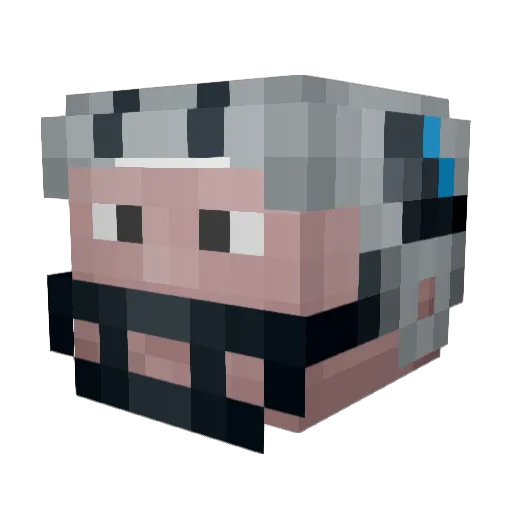 Media92 Minecraft avatar head, 3D render
