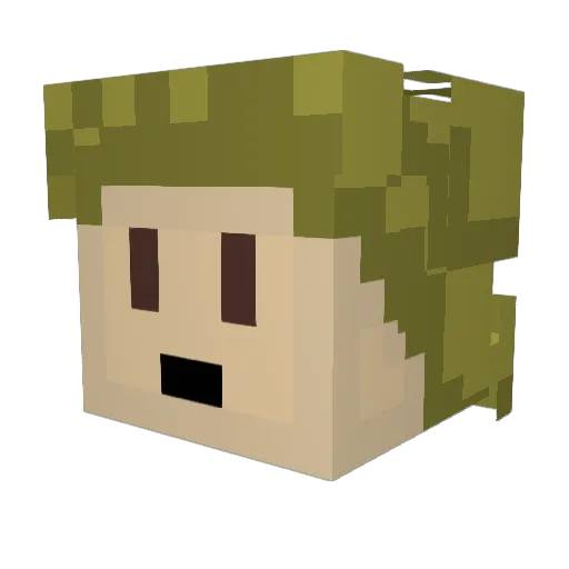 MediaevalStew11 Minecraft avatar head, 3D render